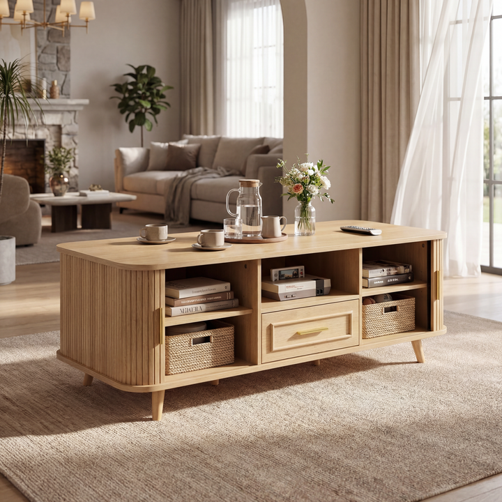 Mid-Century Coffee Table with Storage