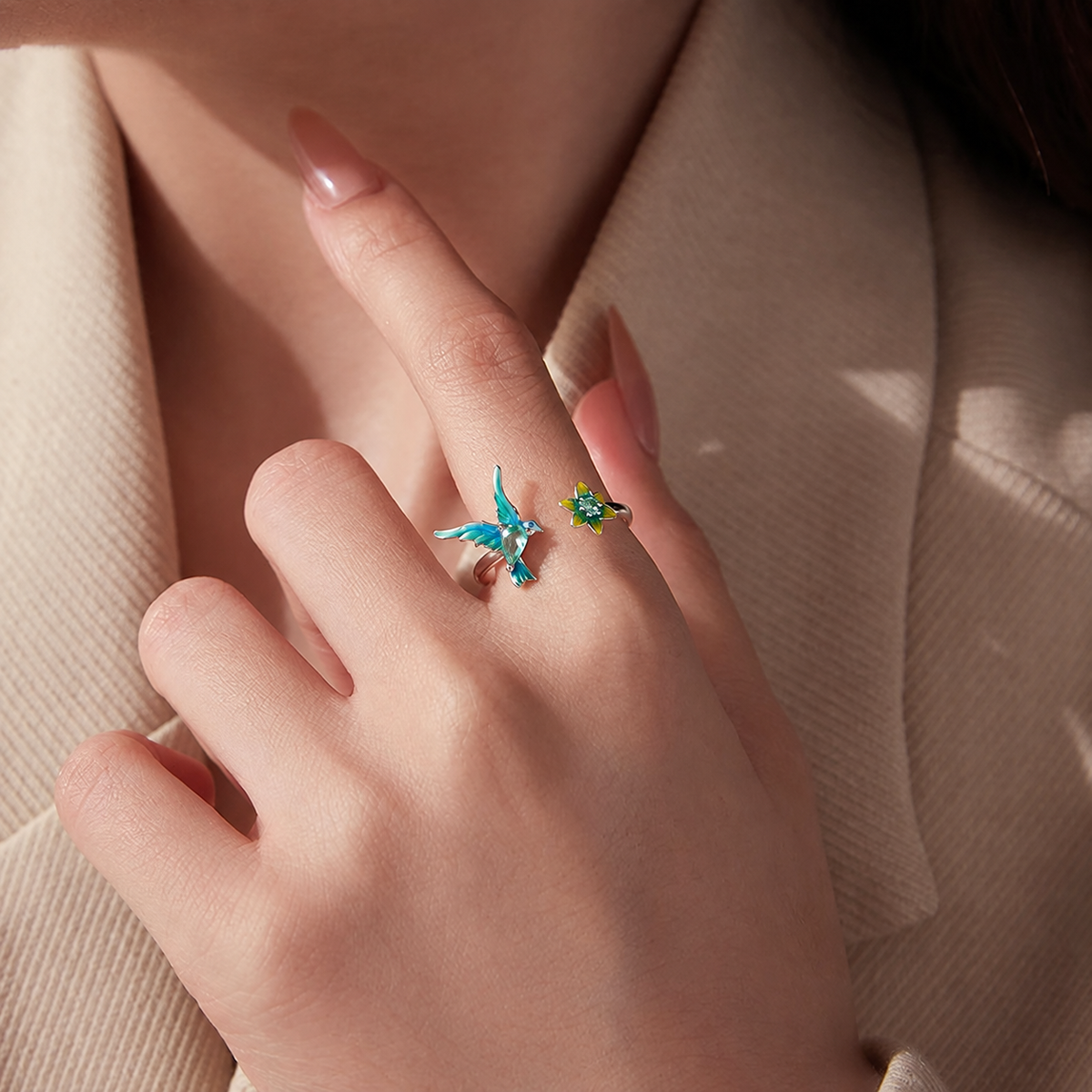 Kingfisher Garden Adjustable Ring