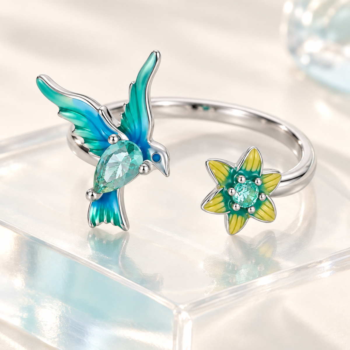 Kingfisher Garden Adjustable Ring
