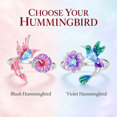 Hummingbird Bloom Adjustable Ring