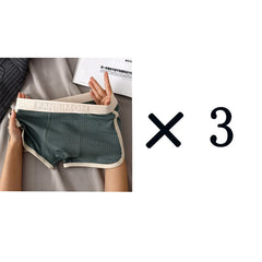 3 Pcs/Lot Men's Sexy Striped Panties Boxer Shorts Underwear Male Boxers Homme U Convex Shorts Lingerie Underpants