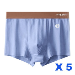 5 Pcs Men's Striped Funny Boxer Shorts Underwear Sexy Underpants Man Male Homme U Convex Shorts Lingerie Boxershorts  Panties