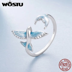 Blue Flying Fish Adjustable Ring