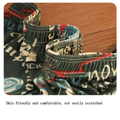 3pcs Men's Underwear Printed Aro Pants Men's Underwear Home Loose Sleeper Pants Antibacterial Flat Corner Quadrangle Shorts
