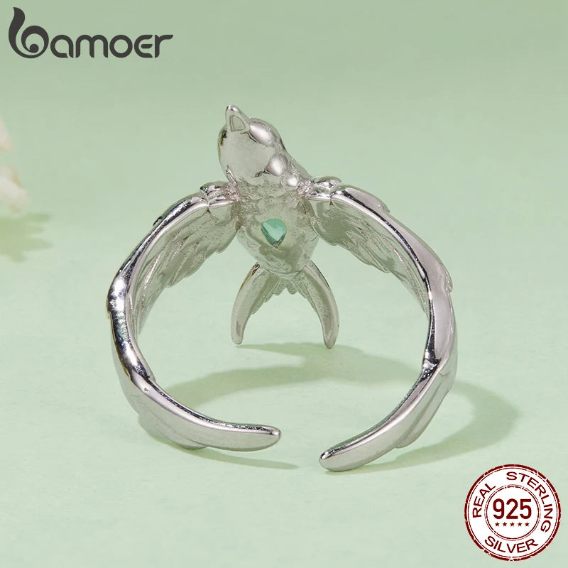 Spring Swallows Adjustable Ring