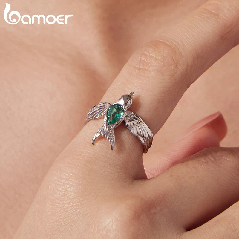 Spring Swallows Adjustable Ring