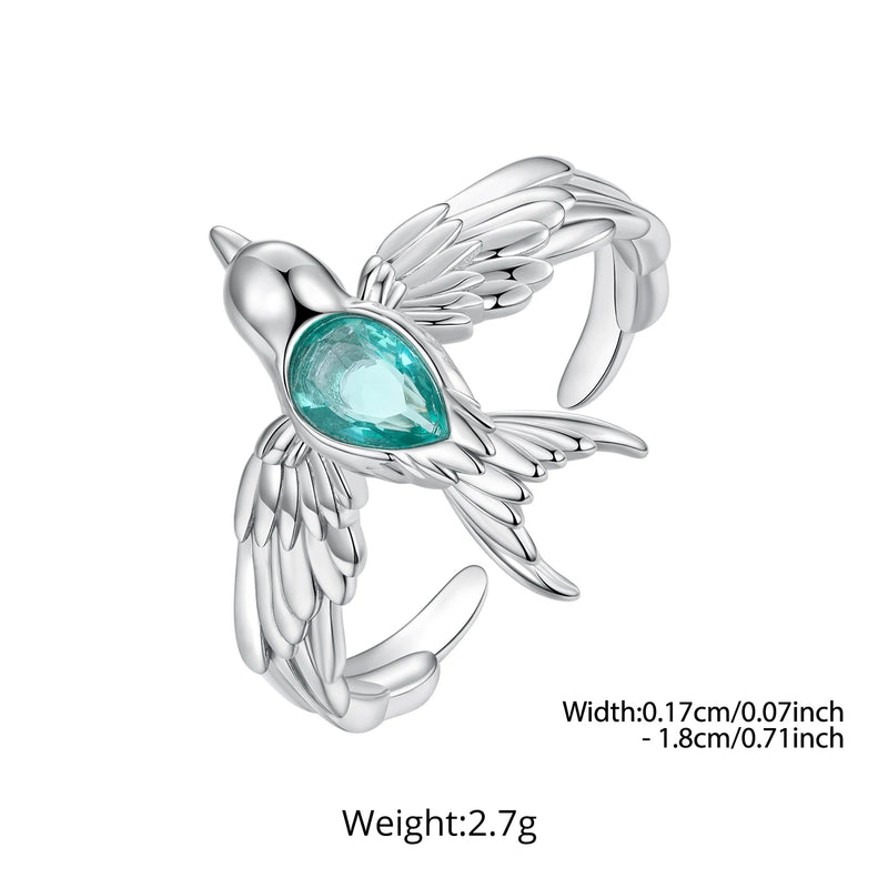 Spring Swallows Adjustable Ring