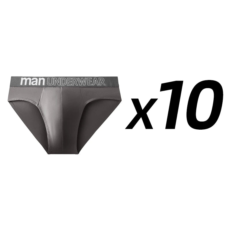 10 Pcs/Lot Men's Briefs Underwear Letter Comfortable Panties Shorts Sexy Boxer Shorts  Gifts for Man Underpants