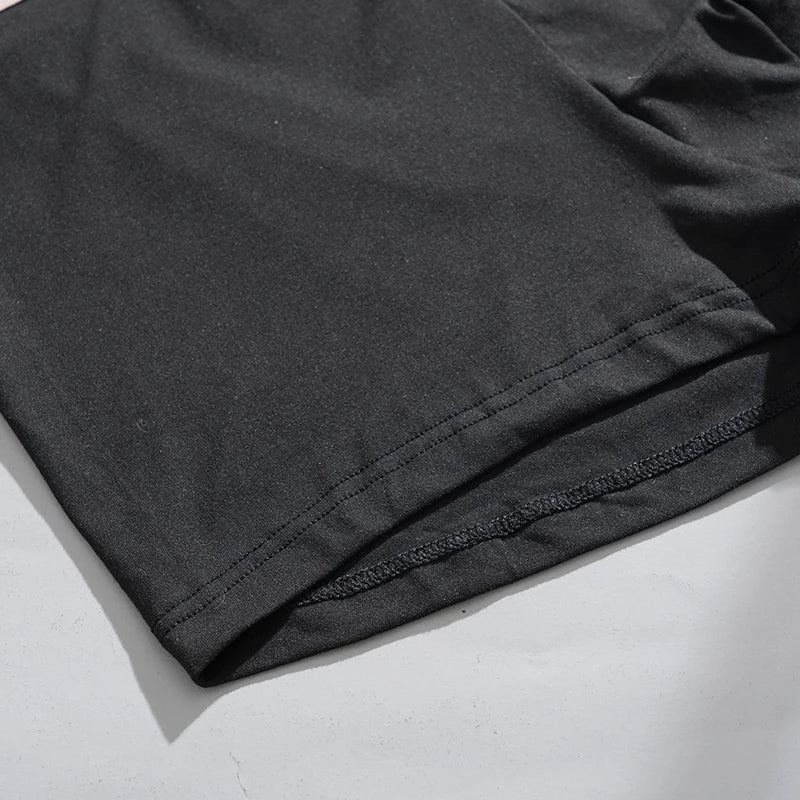 4PCS Men's Contrast Color Waistband Boxer Briefs Comfortable Breathable Stretch Underwear Male Casual Underpants