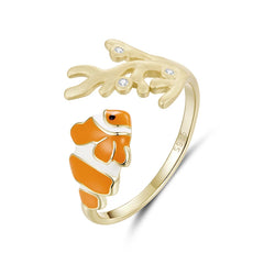 Coral Clownfish Adjustable Ring