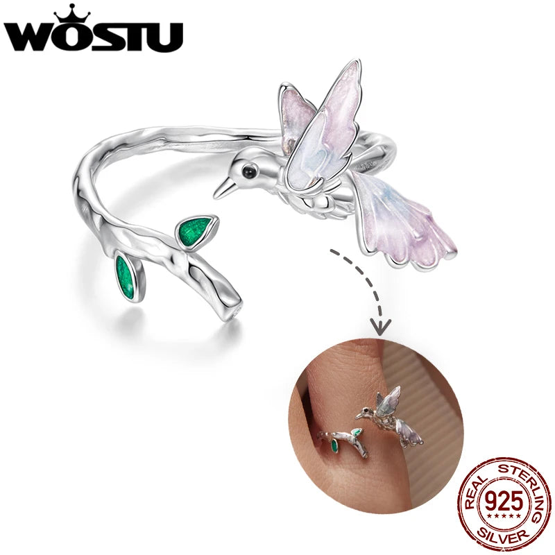 Blush Bird Adjustable Ring