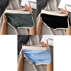 3 Pcs/Lot Men's Sexy Striped Panties Boxer Shorts Underwear Male Boxers Homme U Convex Shorts Lingerie Underpants