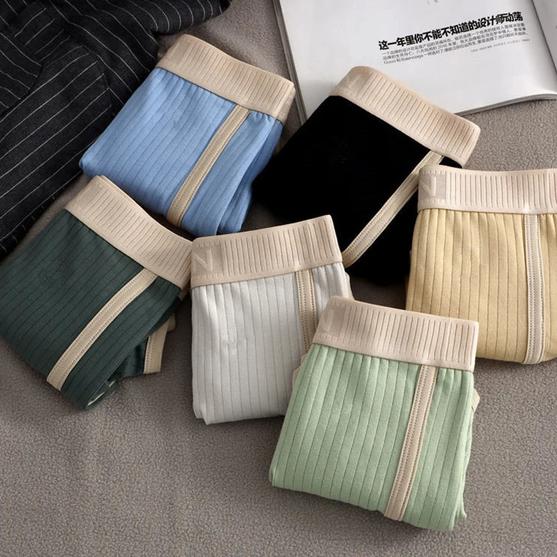 3 Pcs/Lot Men's Sexy Striped Panties Boxer Shorts Underwear Male Boxers Homme U Convex Shorts Lingerie Underpants