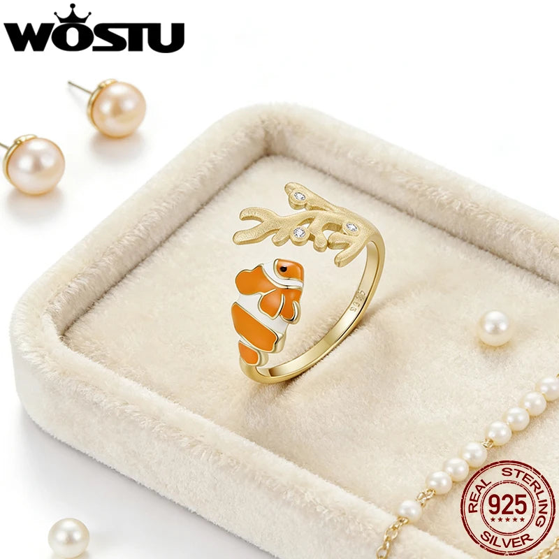 Coral Clownfish Adjustable Ring