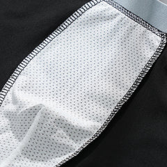 4PCS Men's Contrast Color Waistband Boxer Briefs Comfortable Breathable Stretch Underwear Male Casual Underpants