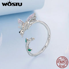 Blush Bird Adjustable Ring