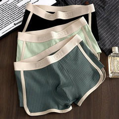 3 Pcs/Lot Men's Sexy Striped Panties Boxer Shorts Underwear Male Boxers Homme U Convex Shorts Lingerie Underpants