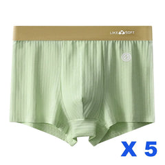 5 Pcs Men's Striped Funny Boxer Shorts Underwear Sexy Underpants Man Male Homme U Convex Shorts Lingerie Boxershorts  Panties