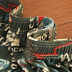 3pcs Men's Underwear Printed Aro Pants Men's Underwear Home Loose Sleeper Pants Antibacterial Flat Corner Quadrangle Shorts