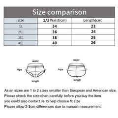 3PCS Men's Simple Line Printed Mid Waist Boxer Briefs Seamless Comfortable Skin Friendly Underwear Fashion Breathable Trunks