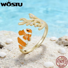 Coral Clownfish Adjustable Ring