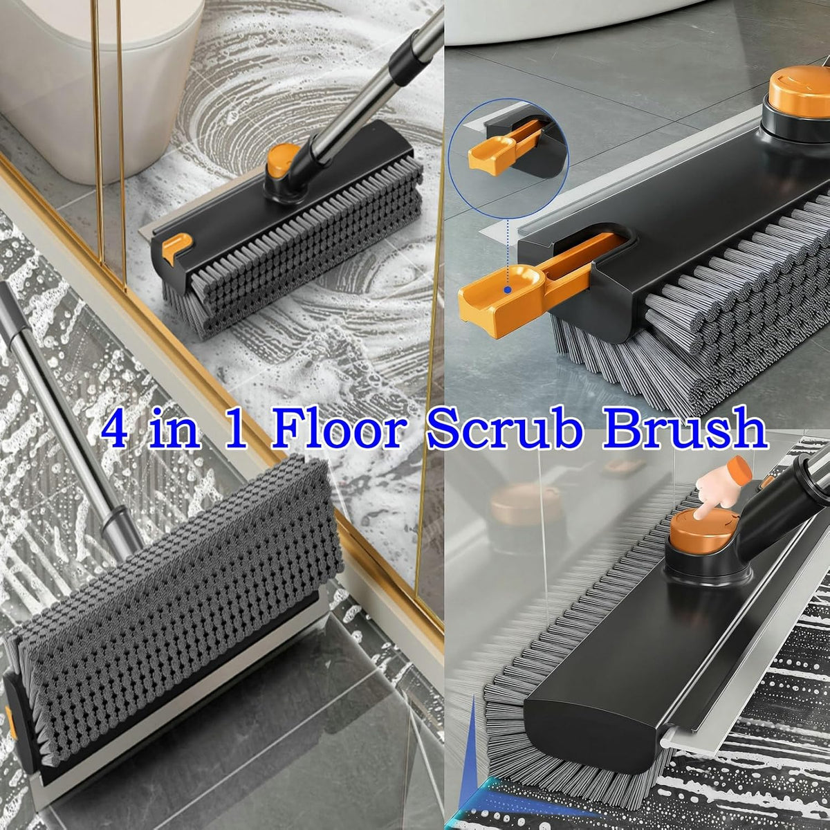 Four cleaning functions built into one floor brush